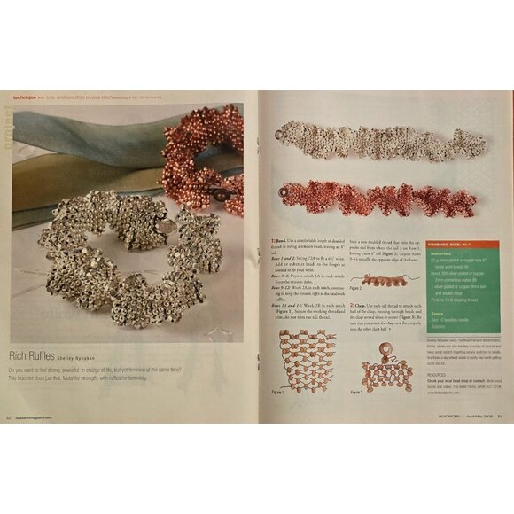 Beadwork Magazine April May 2008 Great Spring Bracelets - Picture 9 of 16